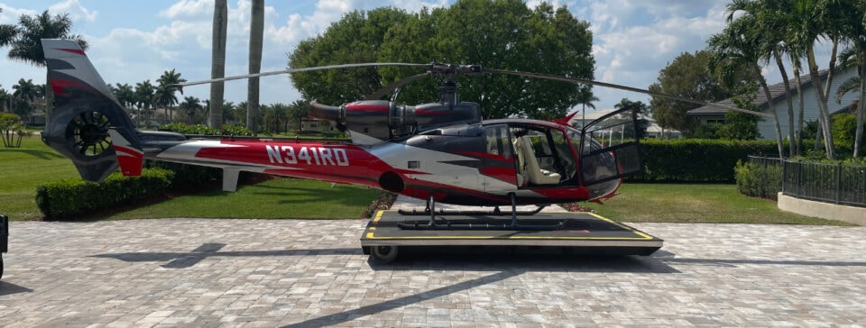 1976 Airbus SA341F2 Gazelle Helicopter side view